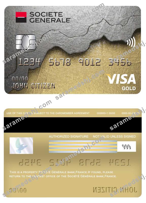 France Société Générale bank visa gold card